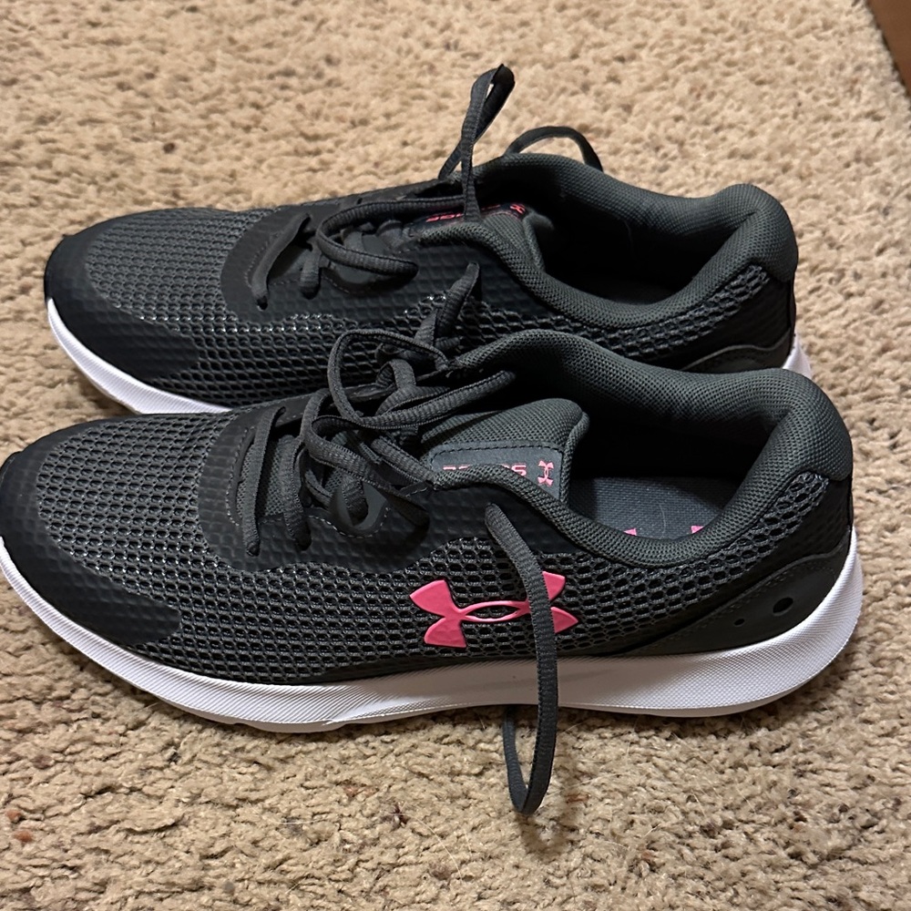 Under Armour Charcoal and Pink Athletic Shoes